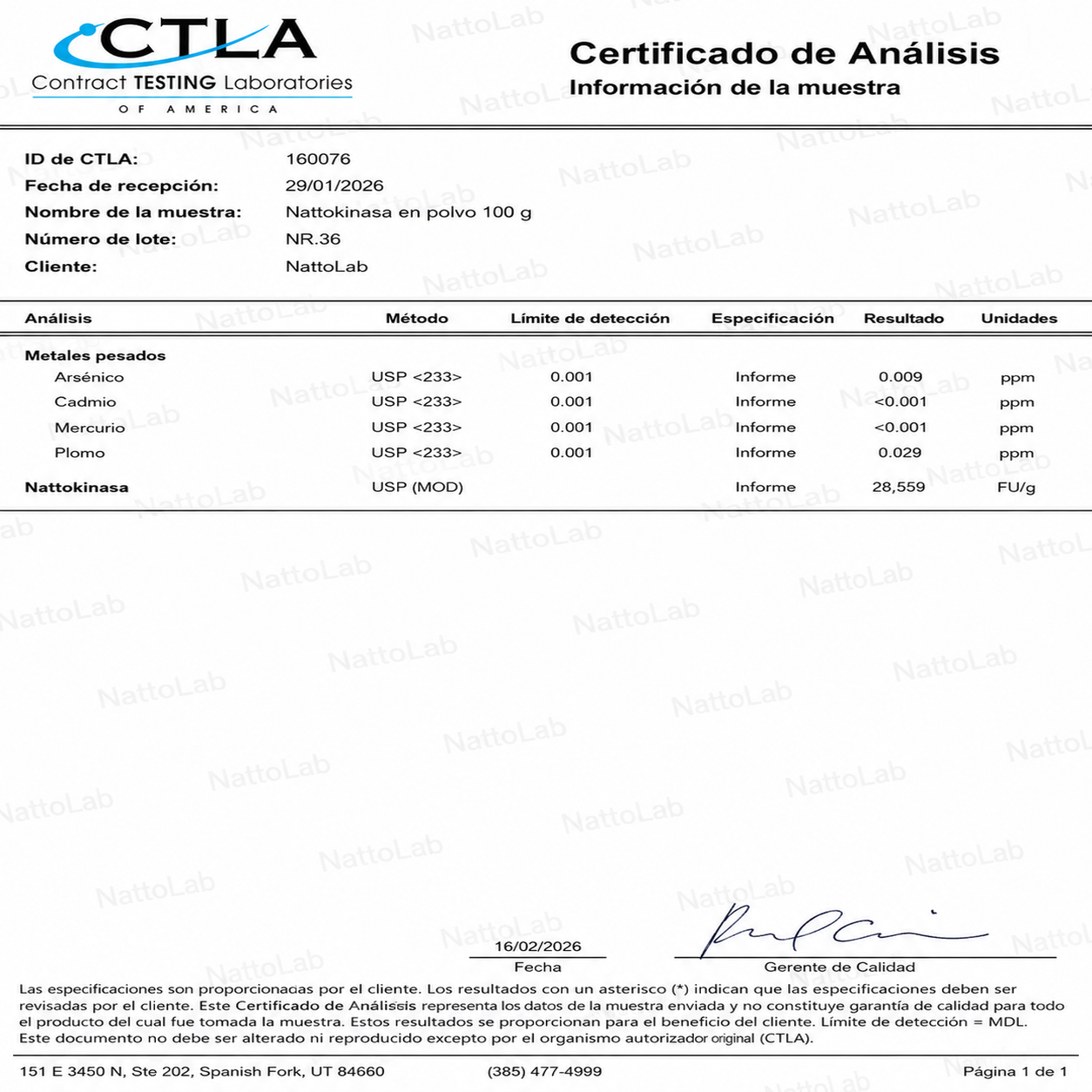 Nattokinase NattoLab™ | Solución Natural (10.800FU)