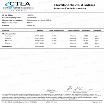 Nattokinase NattoLab™ | Solución Natural (10.800FU)